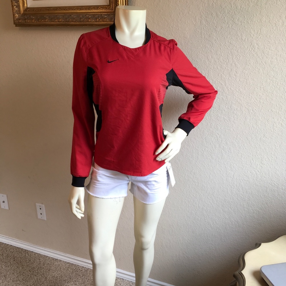 Women’s Nike Dri-fit Red/Black Pullover Jacket XS